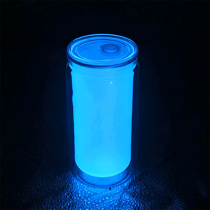glow double-wall plastic <b>cup</b> 16oz snowglobe tumbler clear pre drilled - Product Image 2