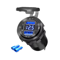 Prise 12V USB Charge rapide 3.0 Port & PD USB C Chargeur de voiture, Prise USB 12V pour voiture bateau camion