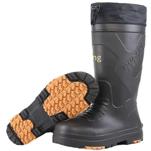 Botas de chuva de veludo para homens, design super anti-desgravável, botas de algodão leves e resistentes ao desgaste, botas de neve para homens