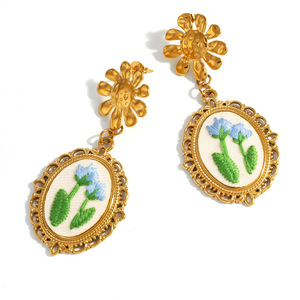 <span class=keywords><strong>Orecchini</strong></span> a cuore in acciaio inox 316L placcati in oro 18k Donna <span class=keywords><strong>Orecchini</strong></span> di moda senza appannamento per le donne - Product Image 6