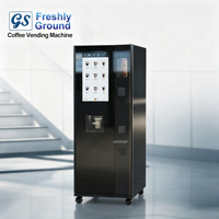 Máquina Expendedora de Café JK88, de Grano a Taza, con Leche Fresca Recién Molido, Refrigerador de Leche y Conexión a Agua, para Oficina o Restaurante