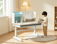 Table d'apprentissage ergonomique pour enfants, idéale pour la maison et la salle de classe, avec réglage manuel de la hauteur, bureau d'étudiant avec support latéral pour livres, utilisable en extérieur