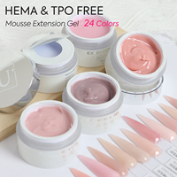 Gel UV épais pour extension d'ongles, à base d'eau, sans HEMA ni TPO, pour construction et extension sans chaleur, couleur mousse, OEM/ODM