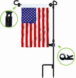 93cm Black 36.6inches Carbon Steel Flagpole <strong>Stand</strong> Rotating Portable <strong>Flag</strong> Pole in <strong>Garden</strong> - Product Image 2
