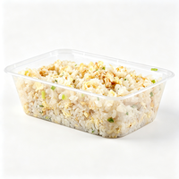 Boîte à lunch jetable transparente pratique, récipient en plastique pratique pour emporter, pour un emballage facile
