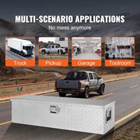 Boîte à outils robuste en aluminium pour benne de camion, coffre de rangement en tôle diamantée avec poignée latérale et clés de verrouillage pour pick-up, remorque, Ute