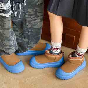 Bottes d'hiver courtes doublées de polaire pour couple |   Chaussures en velours de fibres de vache pour hommes |   Bottes de neige de haute qualité - Product Image 6