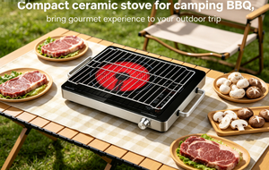 <span class=keywords><strong>Cocina</strong></span> Eléctrica Infrarroja de Acero Inoxidable de 2200W con Parrilla, 220V, Multifuncional, para Exteriores y Hoteles, Disponible en Stock - Product Image 3