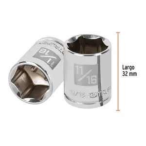 Boîte de 6 douilles à 6 points de 11/16 po, entraînement 3/8 po, TRUPER - Product Image 3