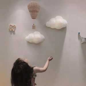 Cloud Wall Lamp Creative <b>White</b> Cloud Cotton Decorative LED Warm Light For Kids Bedroom <b>Bedside</b> Lighting - Product Image 4