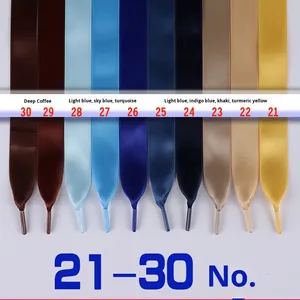 Dây giày ruy băng giản dị satin kẹo màu hai mặt Polyester lụa satin bóng ren rộng vải phẳng với tính năng in - Product Image 2