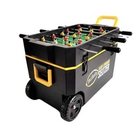 Refroidisseur de jeu de football de table 60L en plastique HS pour seau à glace avec grandes roues pour coffre à glace de pique-nique avec logo promotion