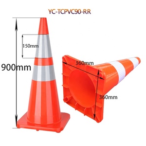 Fornitore all'ingrosso 36 pollici 900mm colore rosso usato geelian avvertimento cono stradale in PVC coni stradali di sicurezza - Product Image 2