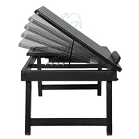 Lapoffice 100% en bambou à Angle d'inclinaison réglable, Table pour ordinateur portable, plateau de canapé-lit, support pour Notebook