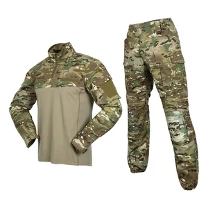 Traje de rana táctico a prueba de desgarros G5, camisa de combate, pantalones, uniforme táctico de camuflaje con rodillera, equipo camuflado