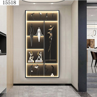 Creative danse cygne cristal porcelaine moderne verre peintures murales led cristal porcelaine peinture décor à la maison pour salon