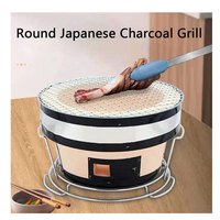 Barbecue mural en céramique rond Barbecue au charbon de bois Grilles à diatomite Grille de table japonaise en carbone