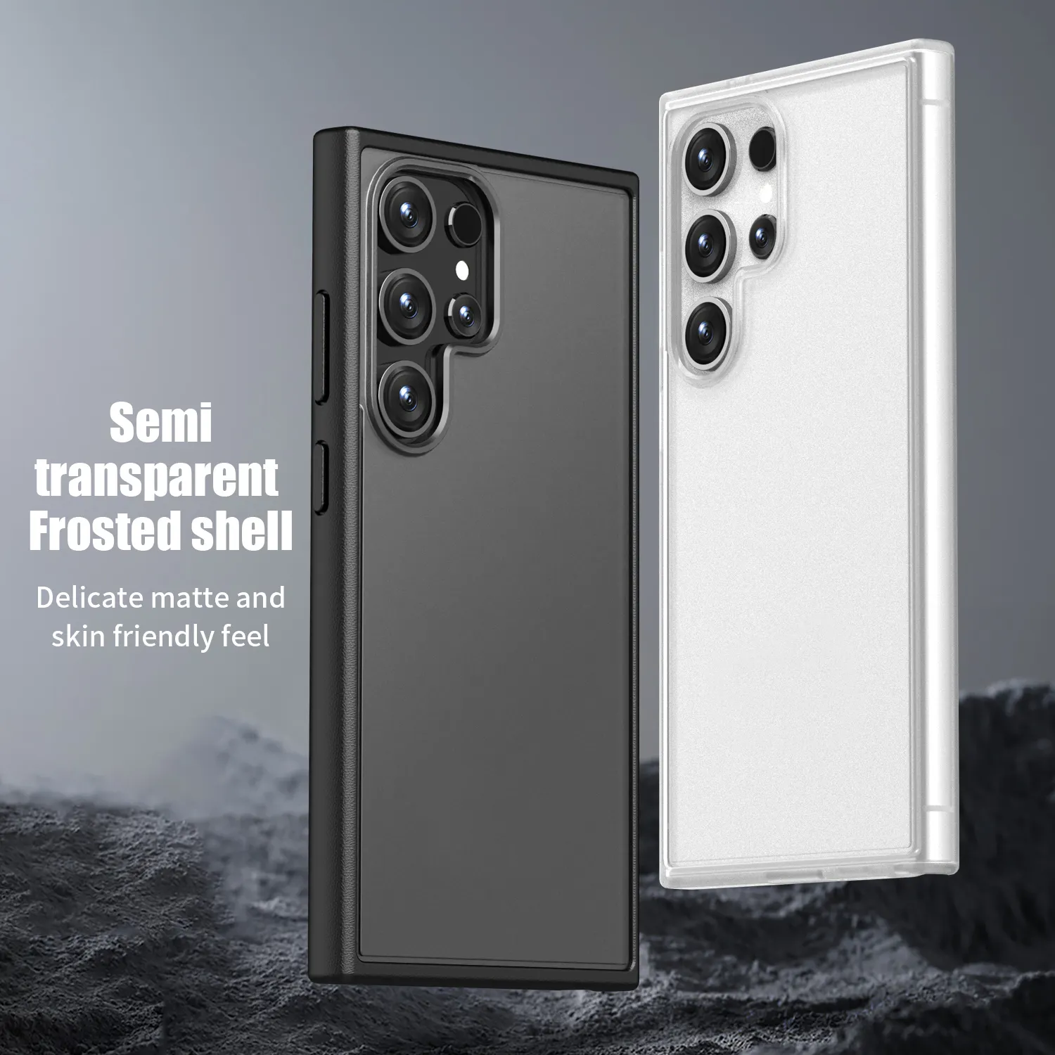 Fabrika tedarikçisi amazon sıcak satış zırh telefon samsung kılıfı s24 ultra yarı buzlu mat telefon kapak samsung s23 s22 artı