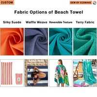 ES Factory Sales Microfiber Waffle Towels Soft Absorbent Quick Dry Towel Anti-Bacterial Sand-Free Beach Towels for Swim Pool Gym
