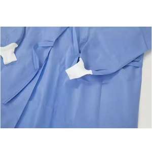 Bata quirúrgica de protección avanzada de grado <span class=keywords><strong>m</strong></span>édico suave altamente repelente de fluidos ropa de protección <span class=keywords><strong>m</strong></span>édica SMS de 3 capas - Product Image 4