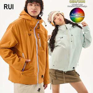 Chaqueta de Senderismo Acolchada Impermeable Ligera Unisex RUIQUWIN, con Capucha, Cortavientos, Cálida, para Escalada y Deportes al Aire Libre - Product Image 1