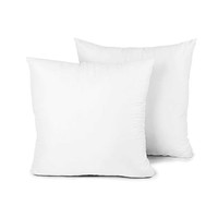 Coussin de nuque moderne de haute qualité en gros, insert solide 18"x18" blanc carré, housse 100% coton, intérieur 100% microfibre