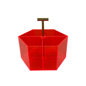 Acrylic Storage <b>Box</b> One Piece Compartment Rotatable Desktop Cosmetic Organizer 6-10L Plastic <b>Makeup</b> Organizer - Product Image 3