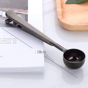 Sendok Takar Multifungsi untuk Kantong Makanan, Penjepit Mulut Kantong, Sendok Susu Bubuk, Sendok Kopi Stainless Steel - Product Image 3