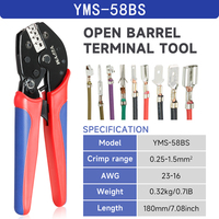 XH2.54/SM2.54/VH3.96 pince à sertir les bornes enfichables YMS-58BS pince pressée à froid à ressort ensemble d'outils de Source d'alimentation manuelle