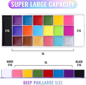 Bview Art visage corps peinture huile Palette professionnel Flash Non toxique sûr tatouage Halloween FX fête artiste fantaisie <span class=keywords><strong>maquillage</strong></span> Kit - Product Image 3