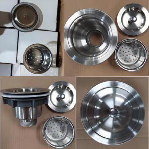 Moderno lavello da <span class=keywords><strong>cucina</strong></span> in acciaio inox 110mm sifone trappola colino scarichi eleganti per una gestione efficace dei rifiuti hotel - Product Image 3