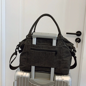 Wholesale Women Nave Blue Denim Crossbody Shoulder <strong>Bag</strong> Travel Sports Beach Denim Jean Duffle <strong>Bag</strong> with Custom <strong>Designer</strong> Pattern - Product Image 6