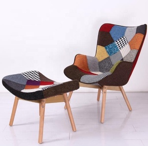 High Quality Living Room Furniture Leisure <strong>Patchwork</strong> Nordic Fabric Recliner Lounge Living Room <strong>Chairs</strong> - Product Image 1