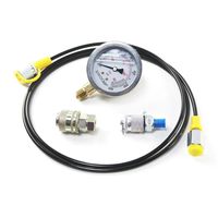 Pression hydraulique pour kit de couplage 40MPA 6000PSI avec 1 manomètre, 1 pour tuyau et 2 raccords pour pièces d'excavatrice