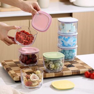 GREENSIDE Sealed Stackable Transparent Dessert Bowl <strong>Home</strong> Kitchen Fresh-Keeping Container for Yogurt Ice Cream &amp; <strong>Sweet</strong> Treats - Product Image 3