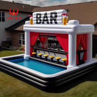 Tente et maison flottantes gonflables en PVC personnalisables et durables pour piscine, idéales pour les fêtes, les pubs et la location