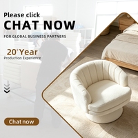 Fauteuil pivotant confortable et personnalisable en tissu peau de mouton, dossier haut, style nordique, pour salon, chambre, bureau, détente