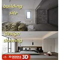 Service de design d'intérieur moderne italien 3D de luxe, design d'intérieur haut de gamme pour villa, design d'intérieur