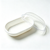 Boîte en PET transparente rectangulaire avec couvercle blanc, boîte à compartiments multiples pour la boulangerie, les bonbons, les sushis et les desserts, emballage à emporter