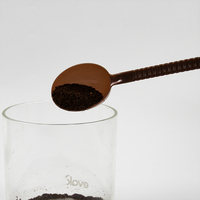 Cuillère à café en plastique, tasse à café avec cuillère, outil de cuisine, cuillère doseuse réutilisable