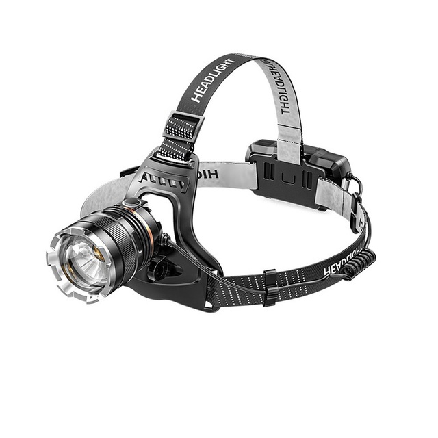 Powerful 1000 Lumen LED Headlamp P70 Zoomable Headtorch with 2*18650 Battery Rechargeable Type C Head Lights for Camping