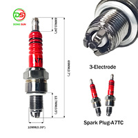 Bougie d'allumage à triple électrode pour moto A7TC D8TC pour GY6 CG 50cc-250cc ATV Scooter Dirt Bike Go Kart OEM ODM disponible