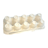 Boîtes à œufs biodégradables antichoc personnalisables en usine, en pulpe de canne à sucre, emballage compostable pour 10 œufs