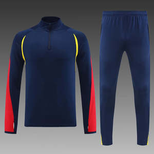 热卖足球夹克和裤子最新俱乐部男子长袖训练足球服透气足球运动服 - Product Image 6