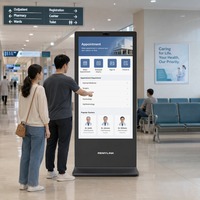 Kiosque d'inscription hospitalière 55 pouces avec écran tactile et terminal de libre-service