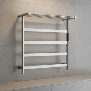 Toallero Eléctrico Calefactado de Acero Inoxidable para Baño, Calentador de Toallas Eléctrico Montado en Pared, Enchufable - Product Image 2