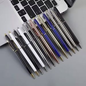 Stylo Bille Innovant à Mécanisme Rotatif, Fin, en Métal, Cadeau d'Affaires, Nouveauté 2025, Logo Personnalisé, Promotionnel, Vente en Gros - Product Image 1