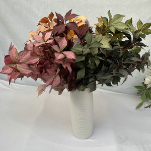Flor Artificial larga solo hoja de avellano plana decoración de salón de bodas guía de camino de <span class=keywords><strong>planta</strong></span> verde paisajismo decoración de hojas verdes - Product Image 3
