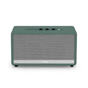 PVC wood grain 80W Hot Home Open HiFi Speaker Stereo Subwoofer Desktop Retro Wireless Speaker