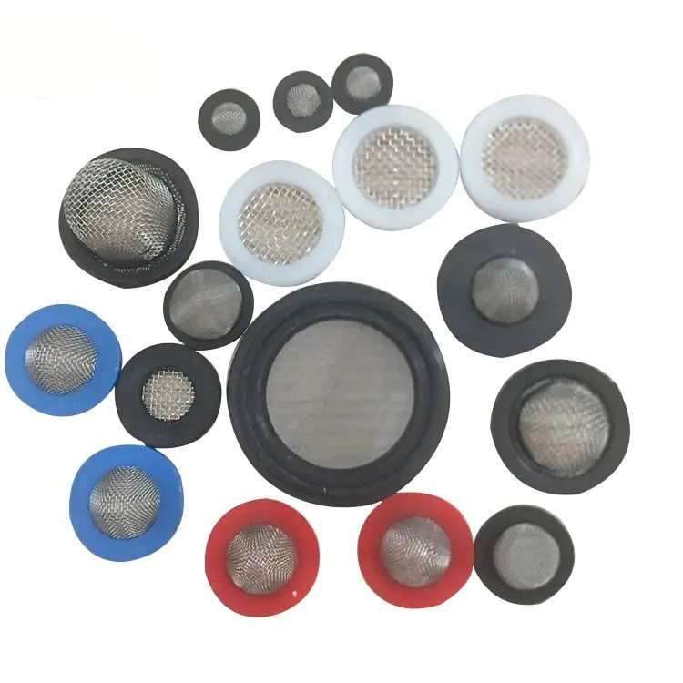 stainless steel rubber washer filter with mesh